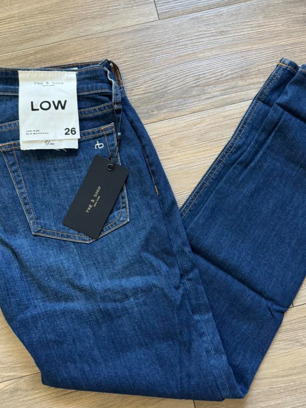 Rag & Bone Low Rise Dark Blue Denim Jeans 26